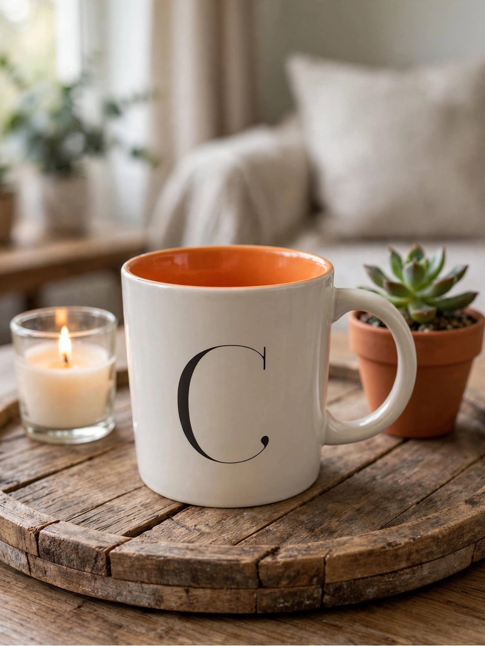Indigo Monogram C Mug